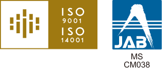 ISO9001,ISO14001認証ロゴ